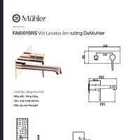 Vòi lavabo DeMuhler FA61015RG 3 FA61015RS pdf