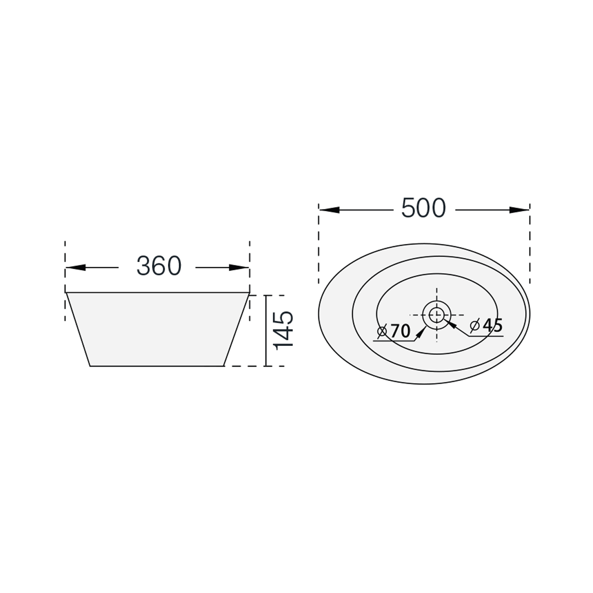 Chậu Lavabo đặt bàn DeMuhler ML713001GW 3 ML713001GW banve